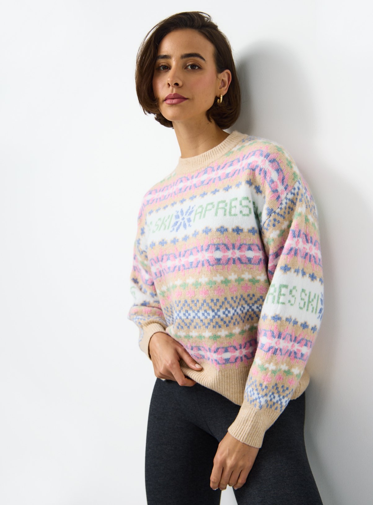 Pastel Fairisle Aprés Ski Knitted Jumper 14 - Image 1 thumbnail